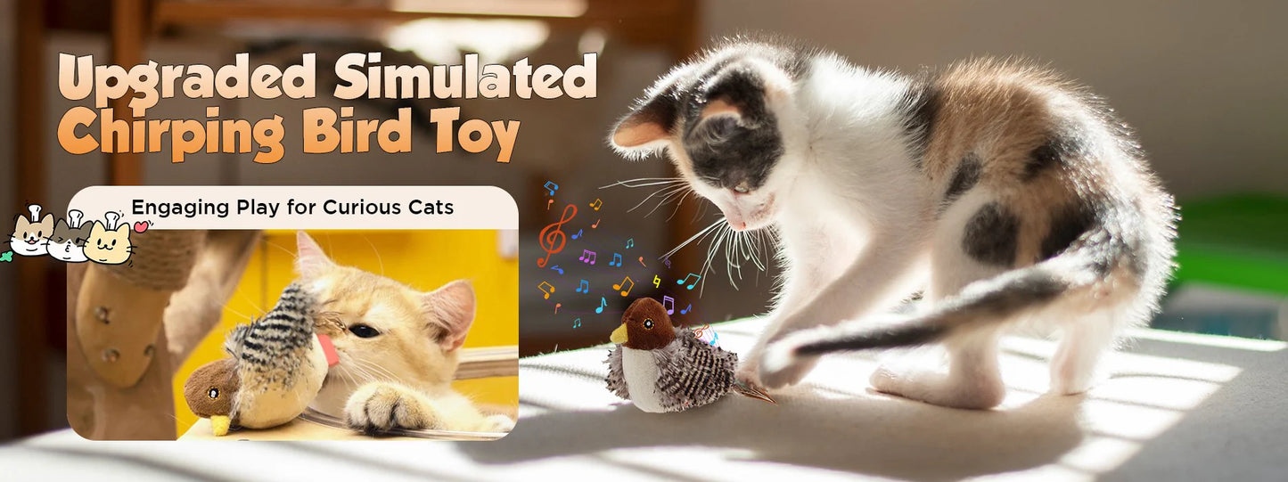 FelineFlutter - Boeiend vogelspeeltje om de beweging van je kat te stimuleren