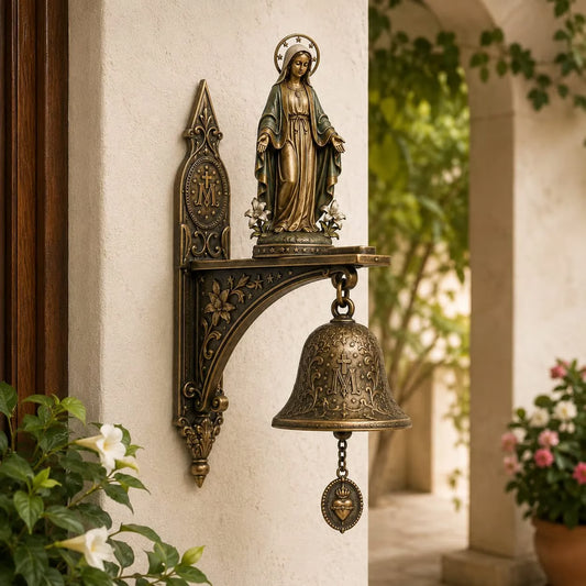 DivineGrace – Antieke bronzen Maria-zegenbel