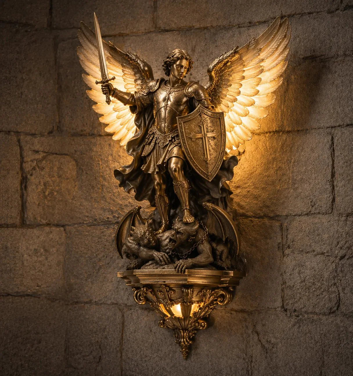 CelestialGuard – LED-wandlamp Aartsengel Michaël